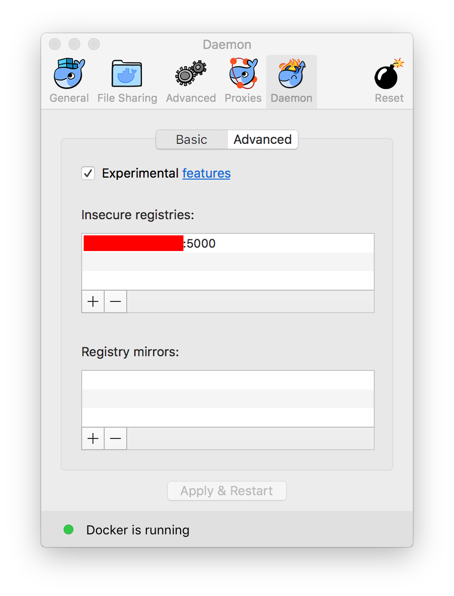 Docker For Mac Insecure Registry